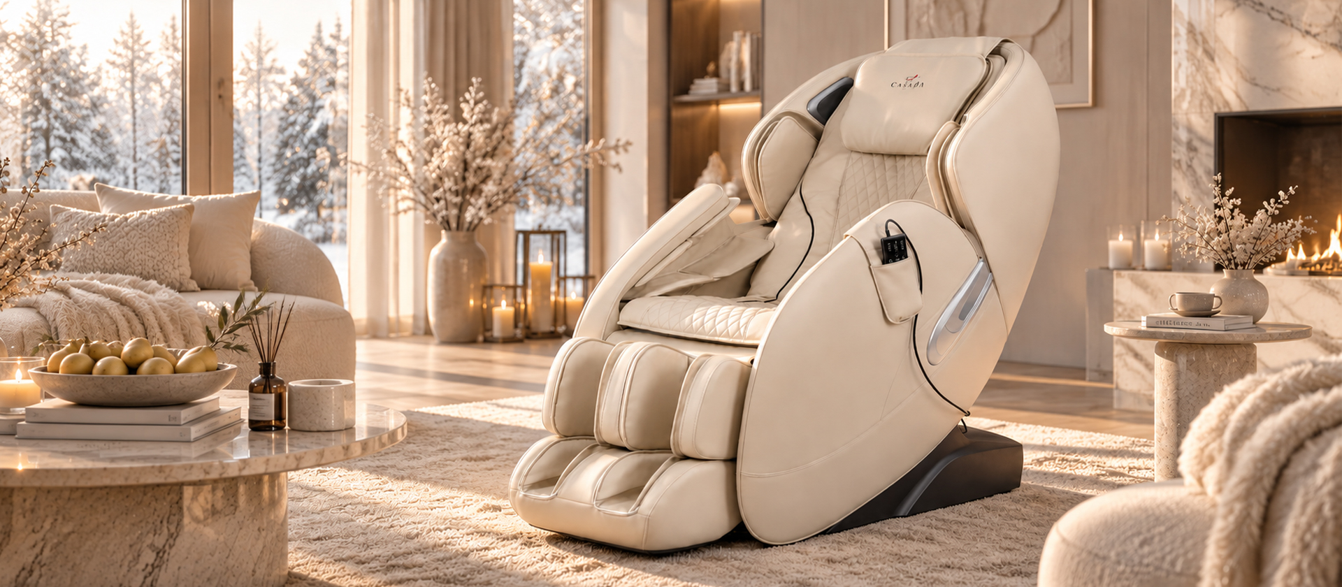 Casada AlphaSonic II Massagesessel in einem hochwertigen Wohnambiente