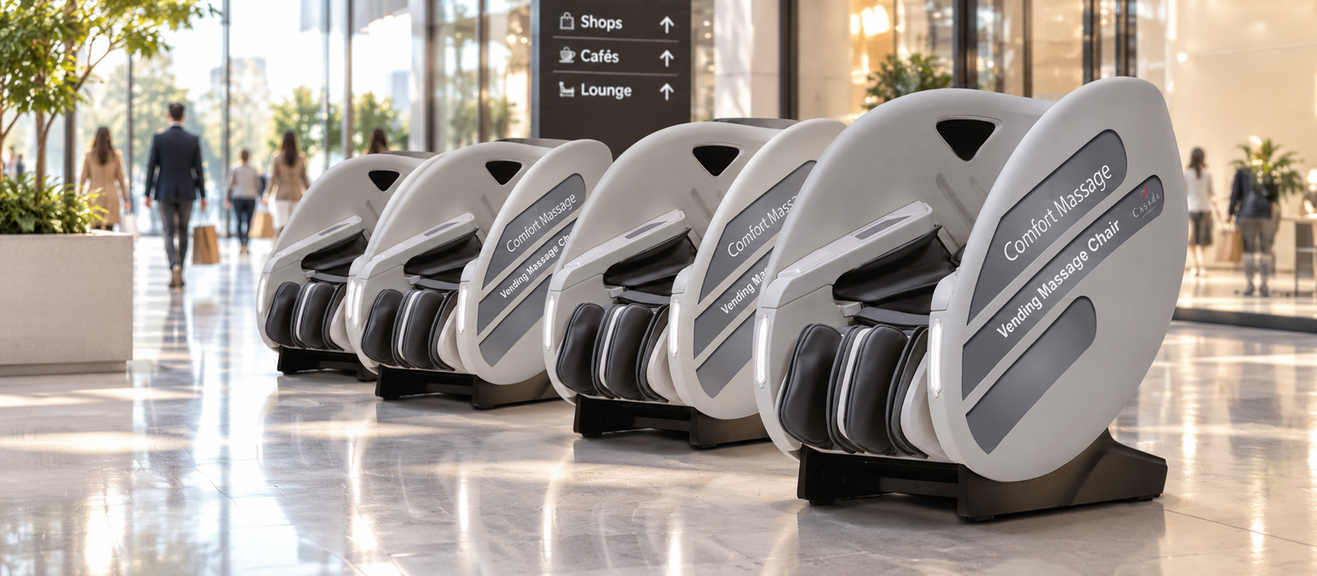 Casada Atlas Business Massagesessel in einem professionellen gewerblichen Umfeld