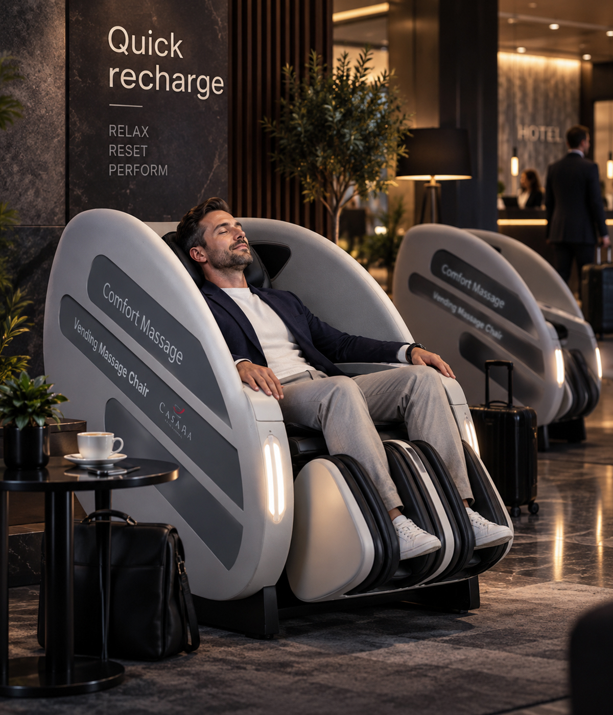 Casada Atlas Massagesessel mit Business Funktionen und kabellosem Laden