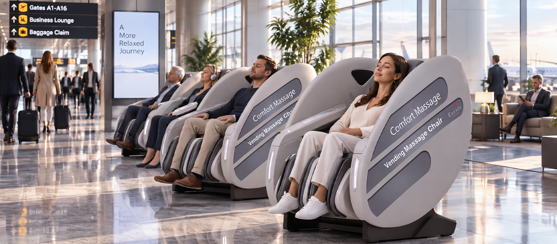 Casada Atlas gewerblicher Massagesessel für Hotel Lounge Fitnessstudio und Wellnessbereich
