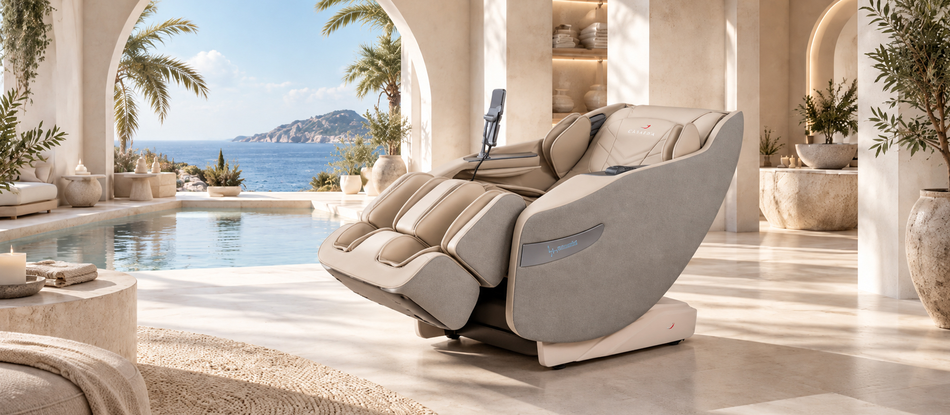 Casada BetaSonic III Massagesessel in einem hochwertigen modernen Wohnraum