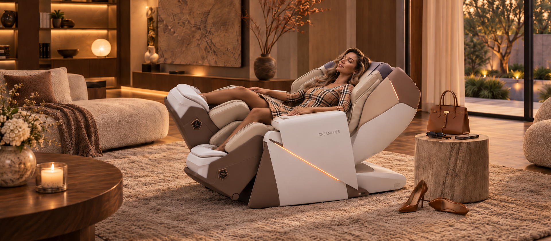 Casada Dreamliner futuristischer Luxus Massagesessel in modernem Wohnraum