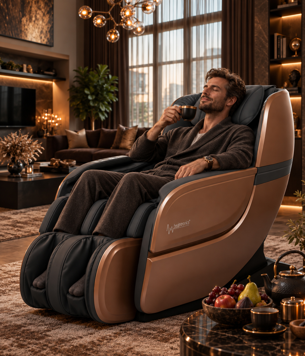 Casada EcoSonic Massagesessel in einem stilvollen Wohnraum