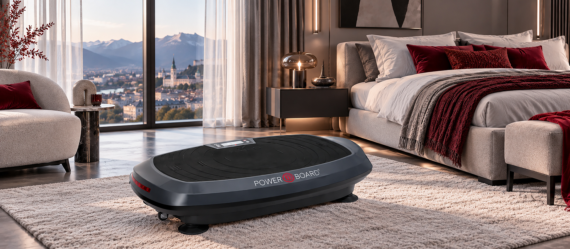 Casada PowerBoard 3.0 Vibrationsplatte beim Fitness Training zu Hause
