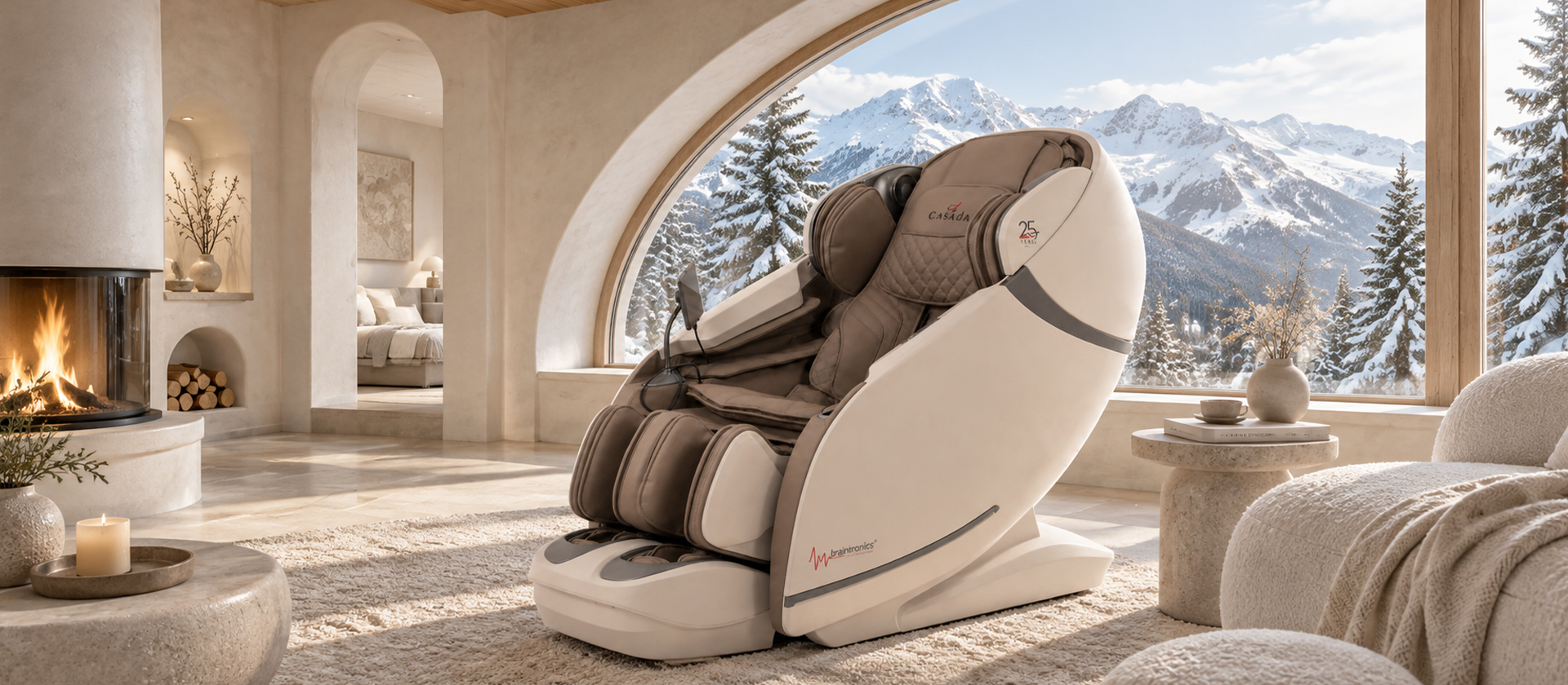 Casada Skyliner 25years Luxus Massagesessel in hochwertigem Wohnambiente