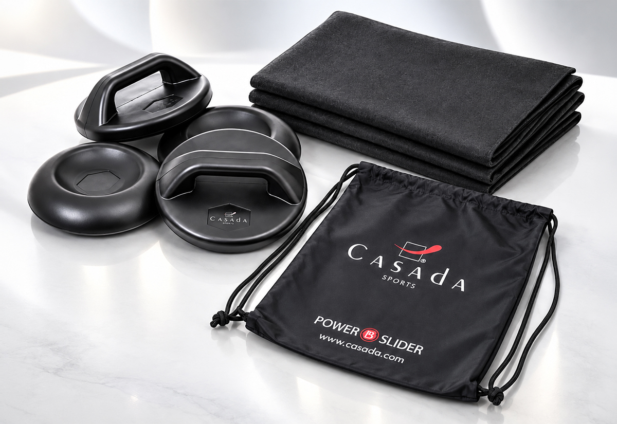 Casada PowerSlider Fitness Set für Bodyweight Core und Ganzkörpertraining zuhause