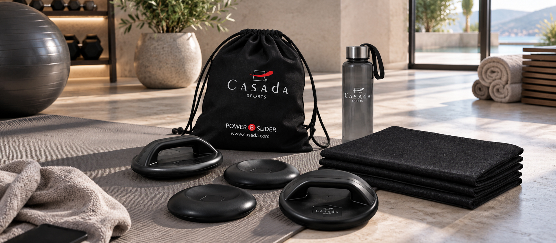 Casada PowerSlider Fitness Set beim funktionellen Ganzkörpertraining zuhause