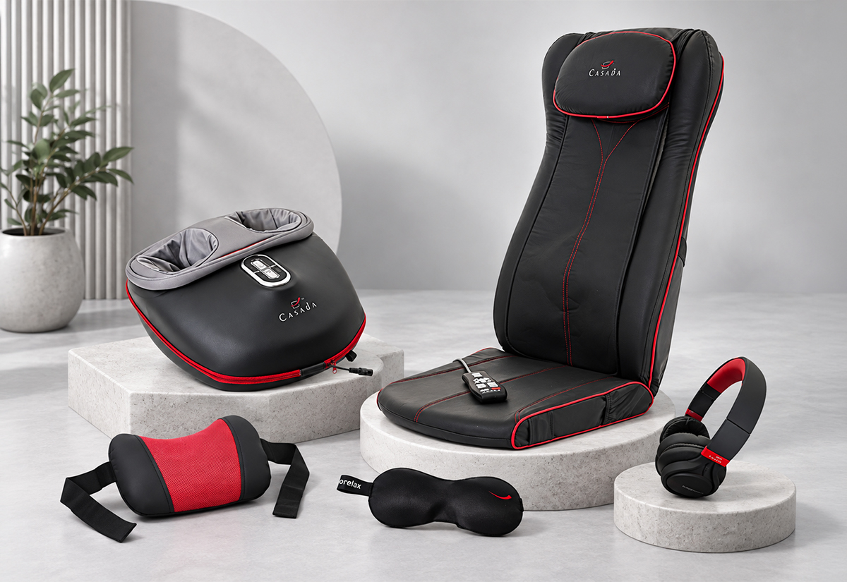 Casada Quattromed V BT Massagegeräte Set mit Rückenmassage Fußmassage und braintronics